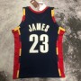 #23 Lebron James Cavaliers 2008-09 M&N throwback jersey Navy (heat pressed)