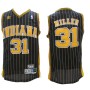 NBA Indiana Pacers 31 Reggie Miller Throwback Jersey Navy Blue Hardwood Classics Swingman