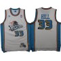 NBA Detroit Pistons 33 Grant Hill Throwback Jersey White Swingman Hardwood Classics