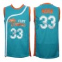 Flint Tropics 33 Jackie Moon Blue Semi-Pro Movie Stitched Basketball Jersey