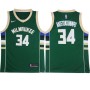 Nike NBA Milwaukee Bucks 34 Giannis Antetokounmpo Jersey Green Swingman Statement Edition