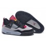Buy Air Jordan 4 Black Grey Basketball Shoes On Feet