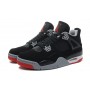 New Air Jordan 4 Bred Black Red Shoes For Men Online