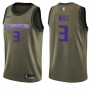 Nike NBA Sacramento Kings 3 George Hill Green Jersey Salute to Service Swingman