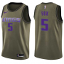 Nike NBA Sacramento Kings 5 De'Aaron Fox Green Jersey Salute to Service Swingman