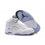 ‎Cheap Air Jordan 5 (V) Retro White Metallic Silver For Sale