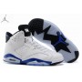Best Air Jordan 6 (VI) White Blue Black Basketball Shoes Sale