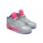 Buy Air Jordan 5 (V) Retro Grey Pink Womens Shoes On Feet