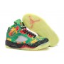 Cheap Air Jordan 5 Maple Leaf Green Black Red For Women