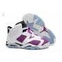 Cheap Air Jordan 6 (VI) Purple White Black Sneakers For Girls Sale