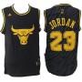 Cheap Michael Jordan Bulls Black Precious Metals Fashion Jersey