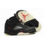 Girls Air Jordan 5 (V) Retro All Black Basketball Shoes Sale
