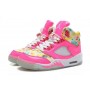 Girls Nike Air Jordan 5 Floral Pink White Shoes Online Sale