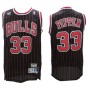 NBA Chicago Bulls 33 Scottie Pippen Throwback Jersey Hardwood Classics Black Pinstripe Soul Swingman