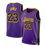 Lebron James 23 Los Angeles Lakers Statement Edition Swingman Men Jersey - Purple