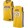 LeBron James Lakers Gold Yellow Nike Jersey NBA Cheap Sale
