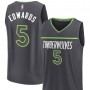 Men's Fanatics Branded Black Minnesota Timberwolves Edwards Jersey - Statement Edition