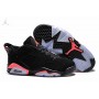 New Girls Air Jordan 6 Low Black Infrared 23 Shoes On Feet