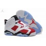 New Womens Air Jordan 6 Retro White Carmine Black Shoes Sale