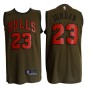 Nike Michael Jordan Bulls Green Salute to Service Jersey Cheap Sale