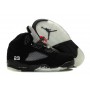 Order Girls Air Jordan 5 Retro Black Metallic Silver Online