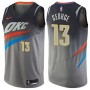 Paul George OKC Thunder Gray City New Jersey NBA Cheap Sale