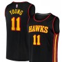 Unisex Atlanta Hawks Trae Young Fanatics Branded Black 2023 24 Fast Break Jersey Black - City Edition