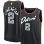 Unisex Detroit Pistons Cade Cunningham Fanatics Branded Black 2023 24 Fast Break Jersey - City Edition